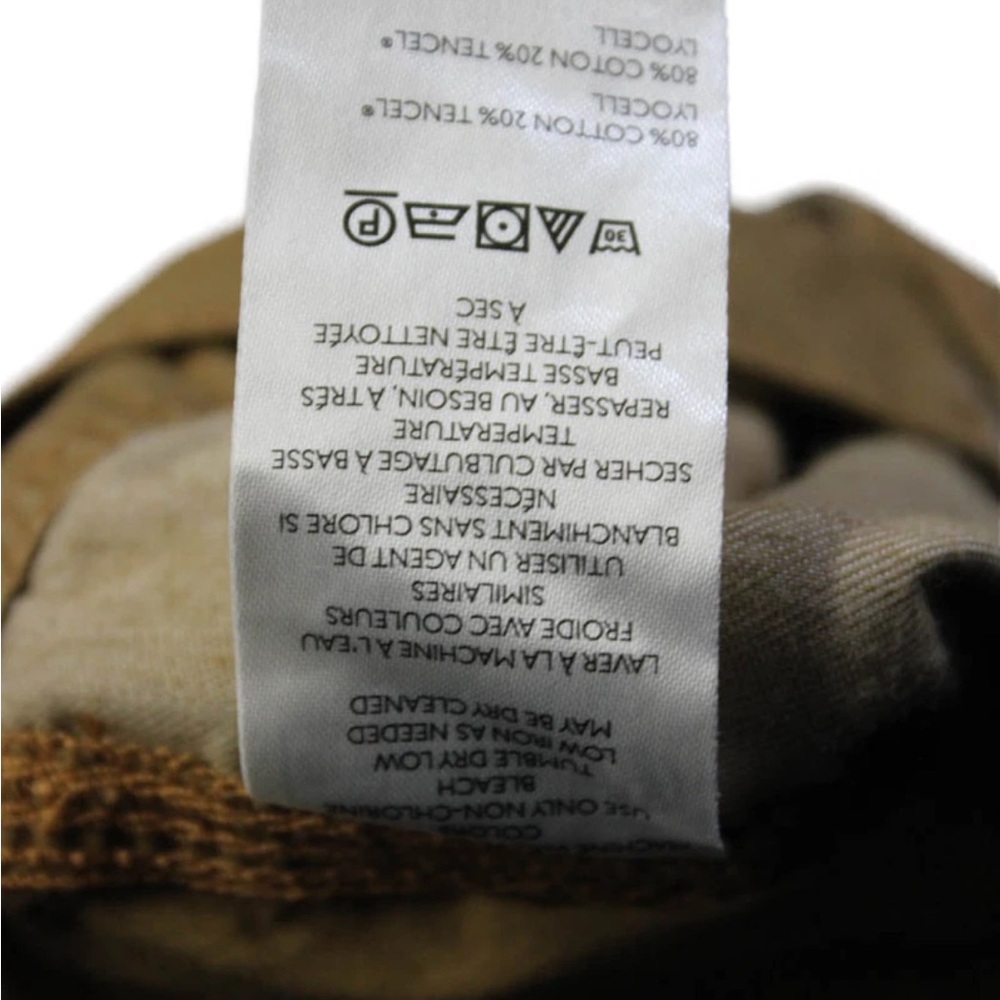 Pilcro and the Letterpress Anthropologie Womens Wide Leg Crop Cargos Brown - Picture 5 of 6